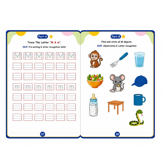 LKG Worksheet Part A & B (Age 4+ )