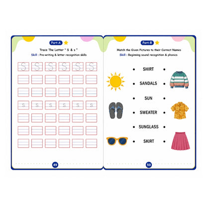 LKG Worksheet Part A & B (Age 4+ )