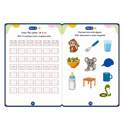 LKG Worksheet Part A & B (Age 4+ )