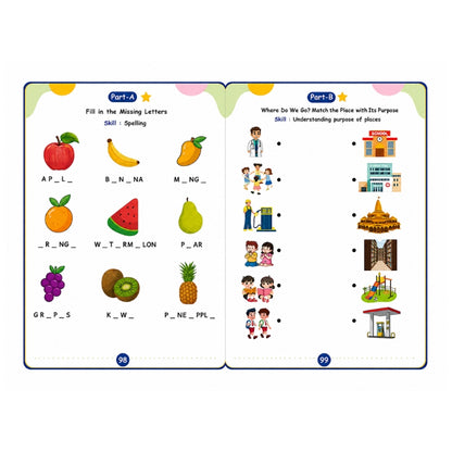 LKG Worksheet Part A & B (Age 4+ )