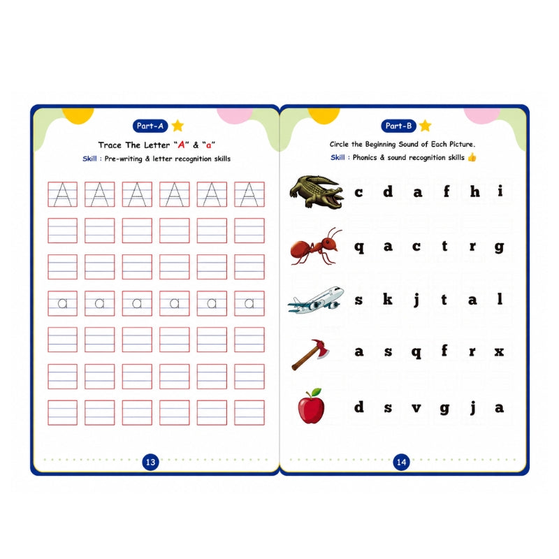 LKG Worksheet Part A & B (Age 4+ )