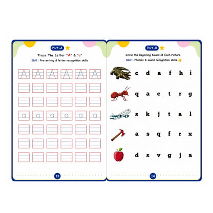 LKG Worksheet Part A & B (Age 4+ )