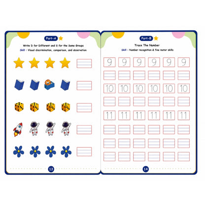 LKG Worksheet Part A & B (Age 4+ )