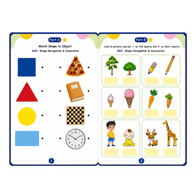 LKG Worksheet Part A & B (Age 4+ )