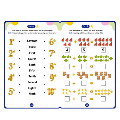 LKG Worksheet Part A & B (Age 4+ )