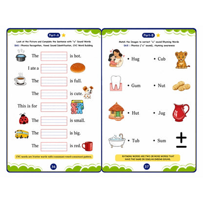 UKG Worksheet Part A & B (Age 5+)