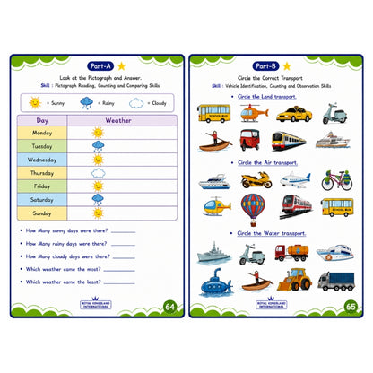 UKG Worksheet Part A & B (Age 5+)