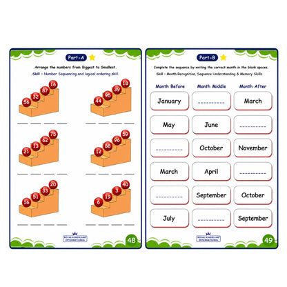 UKG Worksheet Part A & B (Age 5+)